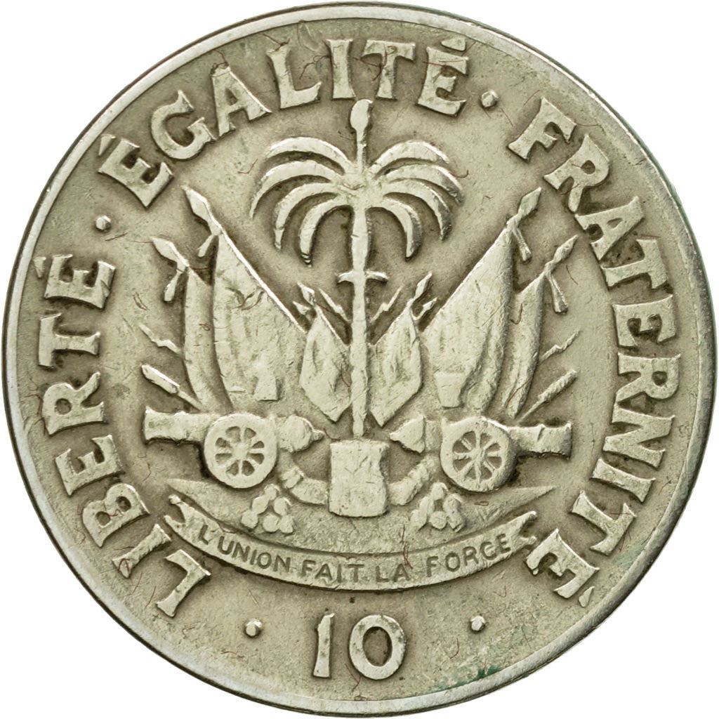 Haiti | 10 Centimes Coin | Francois Duvalier | Cannon | Km:63 | 1958 - 1970