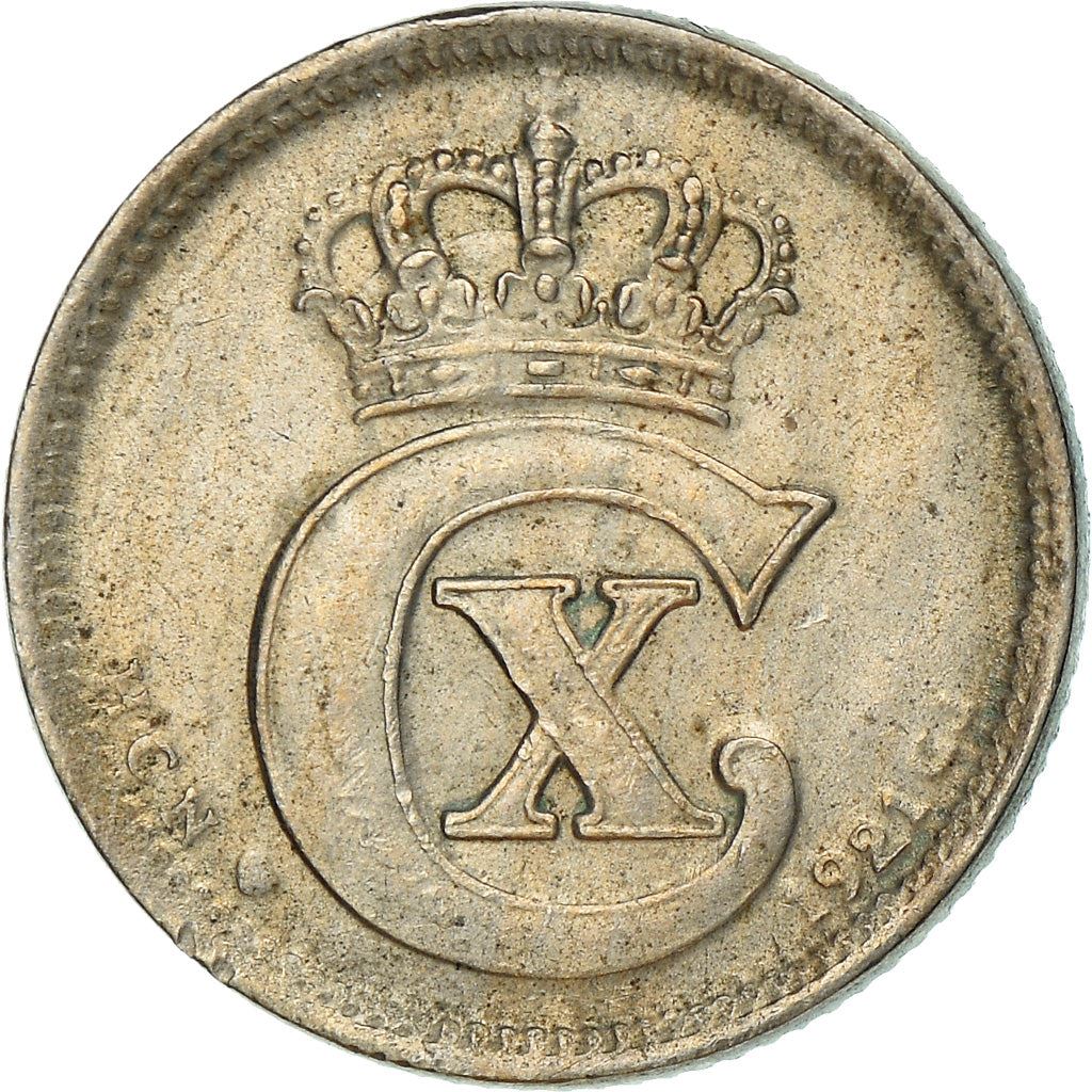 Denmark | 10 Ore Coin | Monogram | KM:818.2a | 1920 - 1923