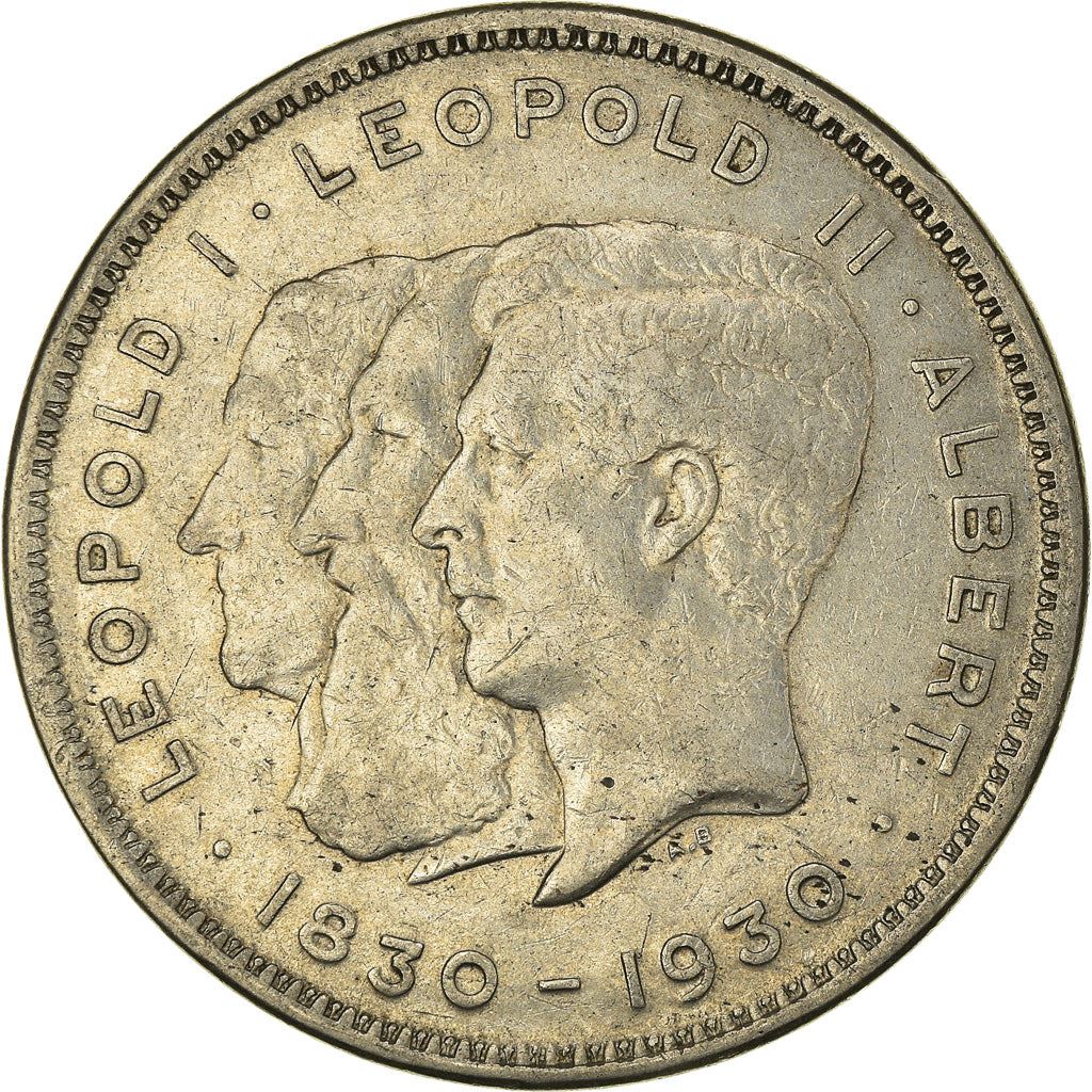 Belgian 2 Belga / 10 Francs Coin | Albert I Belgique | Laurel | KM99 | 1930