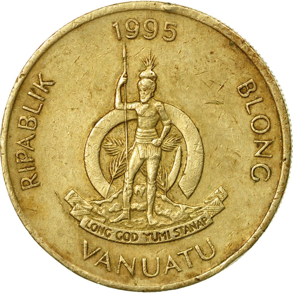 Vanuatu | 100 Vatu Coin | Melanesian Warrior | Coconut Sapling | Km:9 | 1988 - 2008