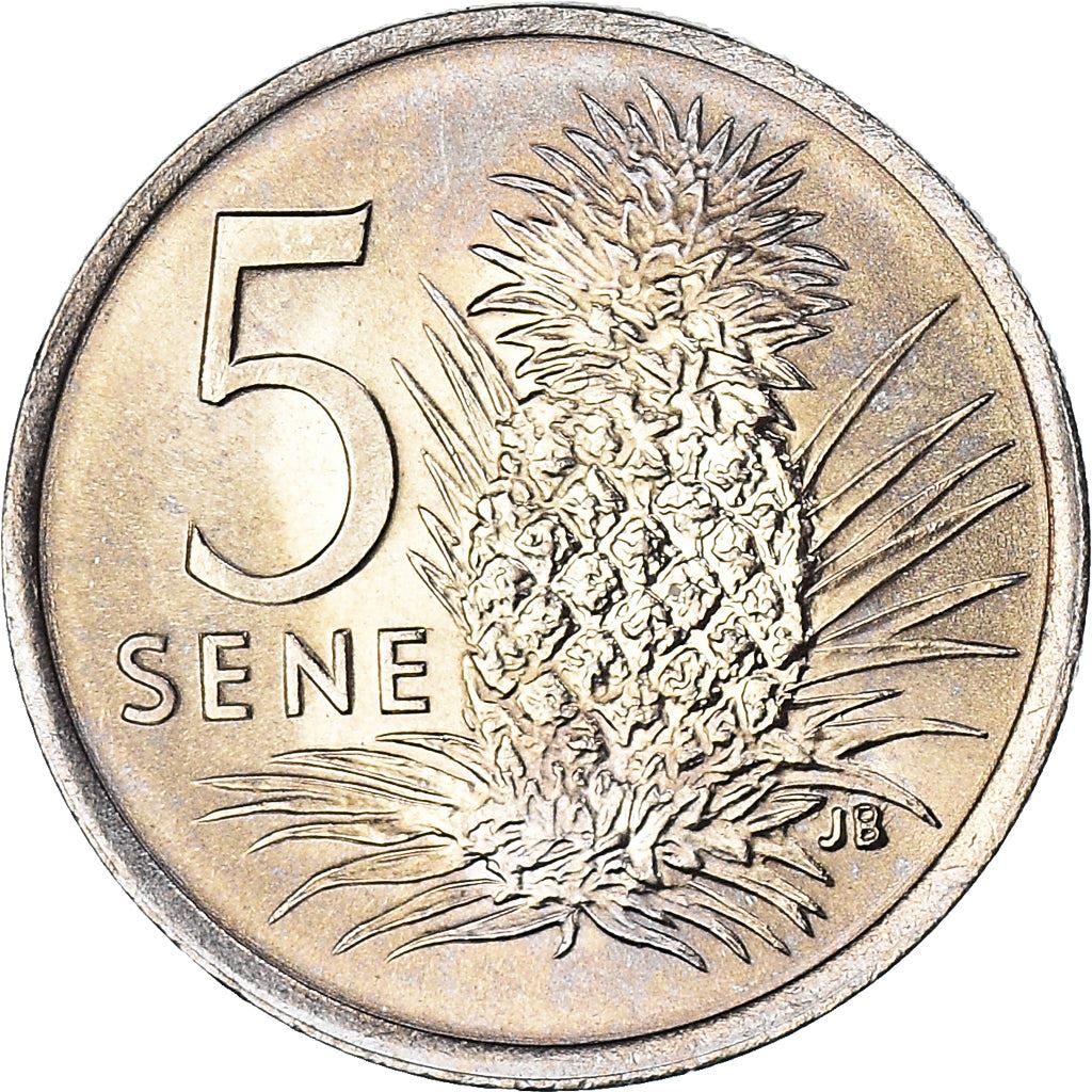 Samoa | 5 Sene Coin | Malietoa Tanumafili II | Pineapple | Km:14 | 1974 - 2000