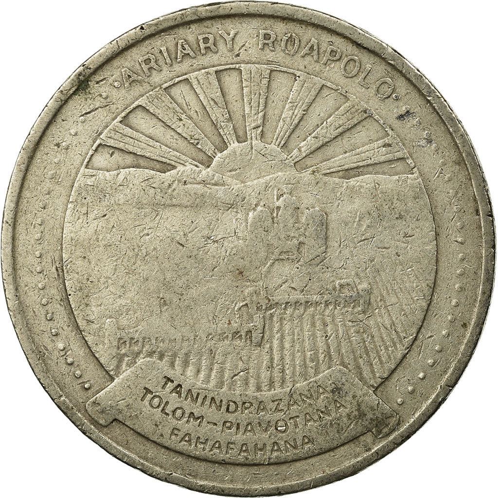 Madagaskaras | 20 Ariary moneta | Žvaigždė | Ūkininkas | Traktorius | Km:14B | 1983