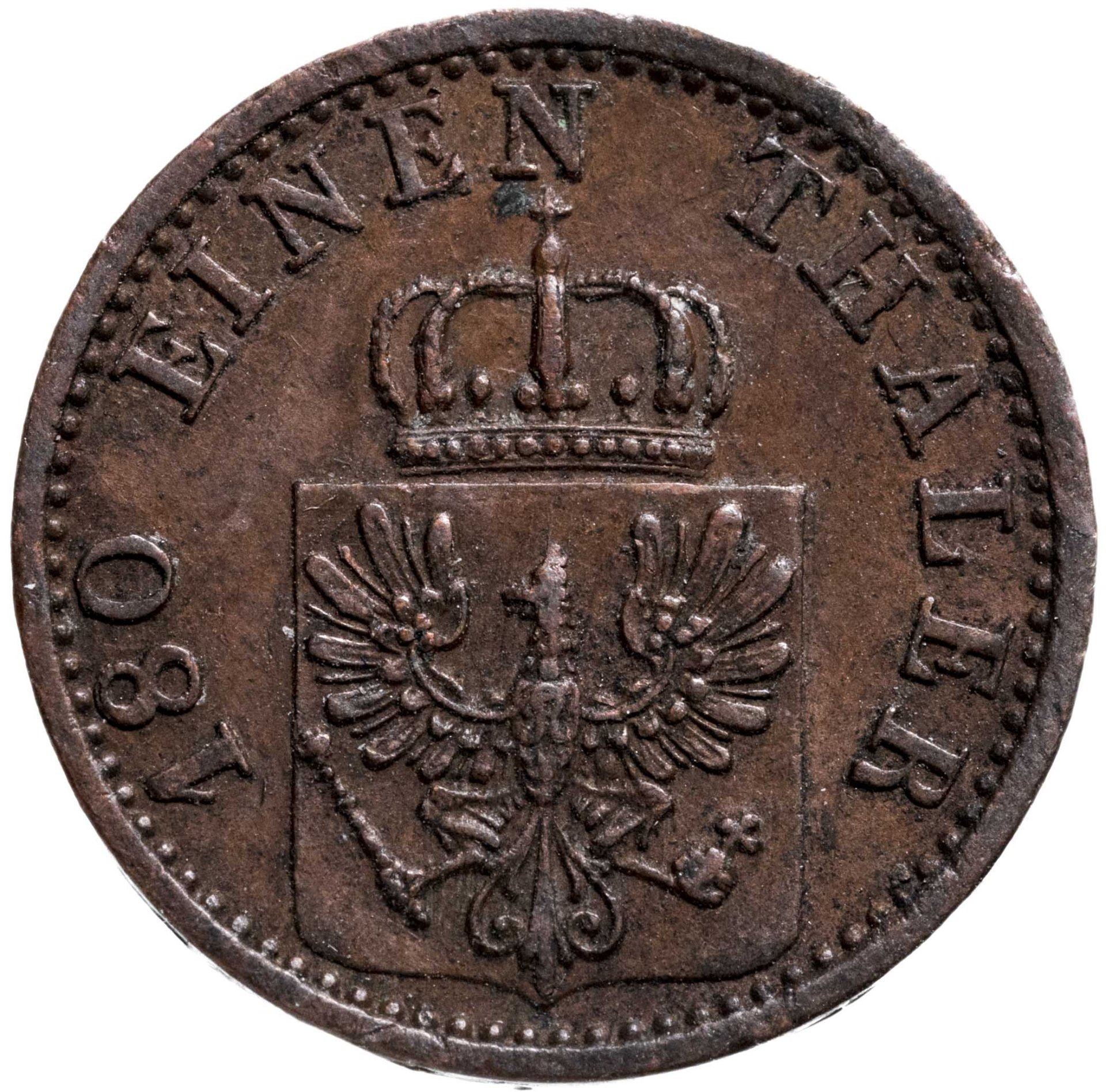 Royaume de Prusse | Pièce de 2 Pfennigs | Guillaume Ier | Km : 481 | 1861 - 1873