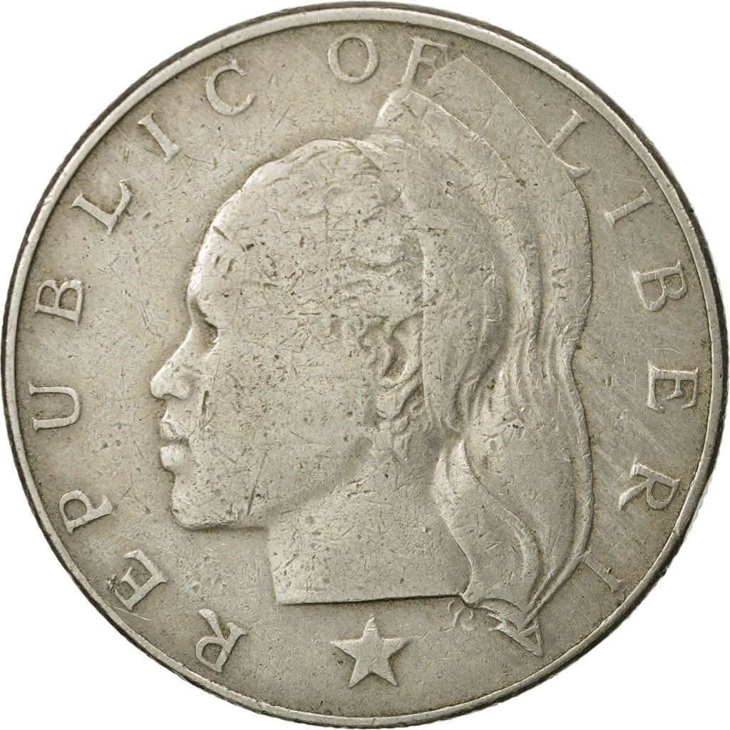 Liberia | Moneta da 1 Dollaro | Rami d'ulivo | Km:18A | 1966 - 1975