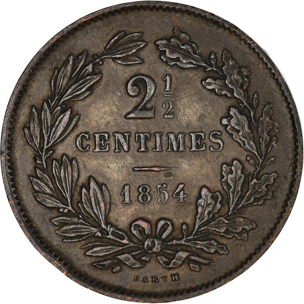 Luxembourg Coin Luxembourger 2.5 Centimes Coin | Willem III | Adolphe | Guillaume IV | KM21 | 1854 - 1908