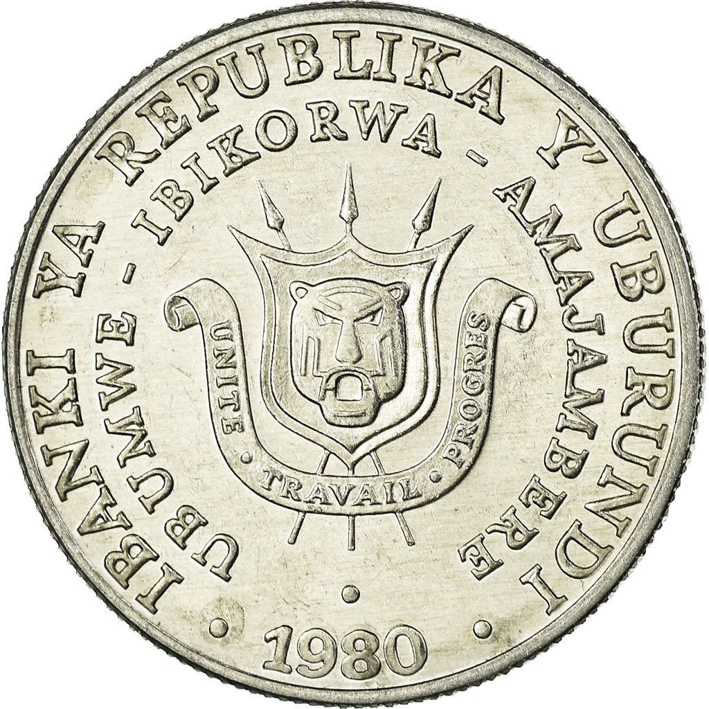 Burundi | 5 Francs Coin | Coat of arms | Km:20 | 1976 - 2013