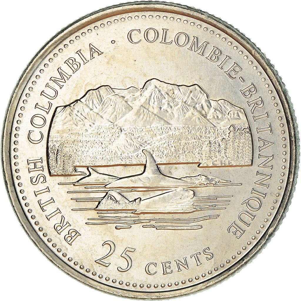 Canada | 25 Cents Coin | Nickel | British Columbia | KM:232 | 1992