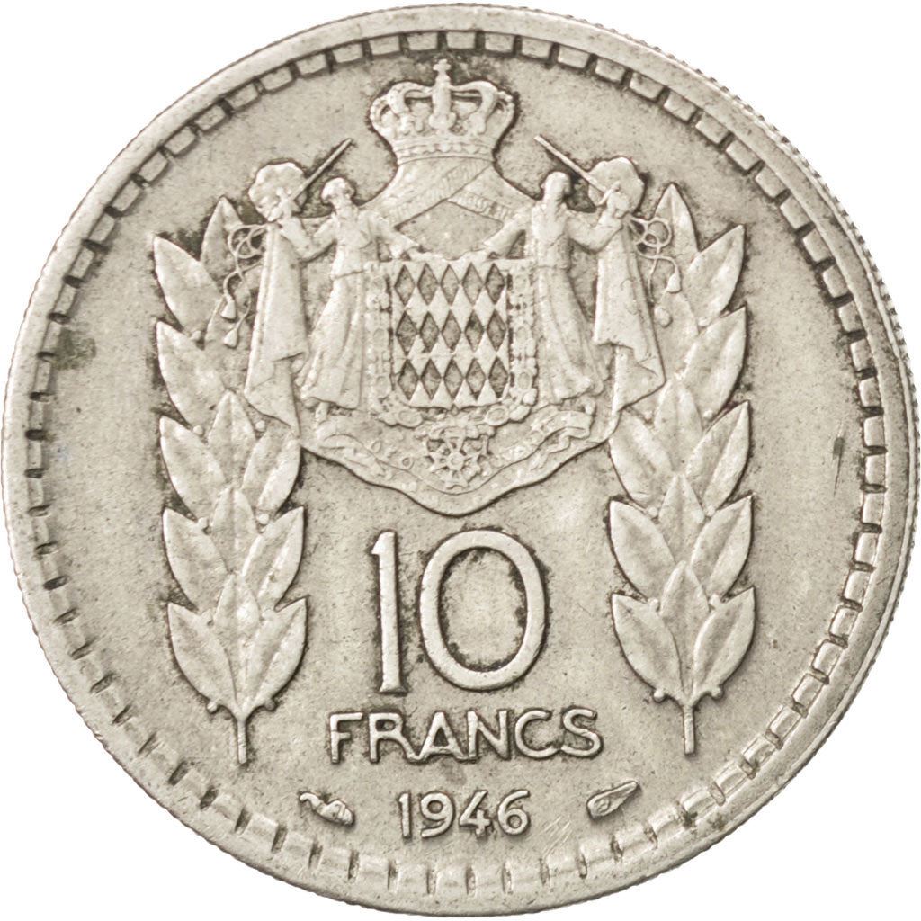 Monaco | 10 Francs Coin | Louis II | Km:123 | 1946