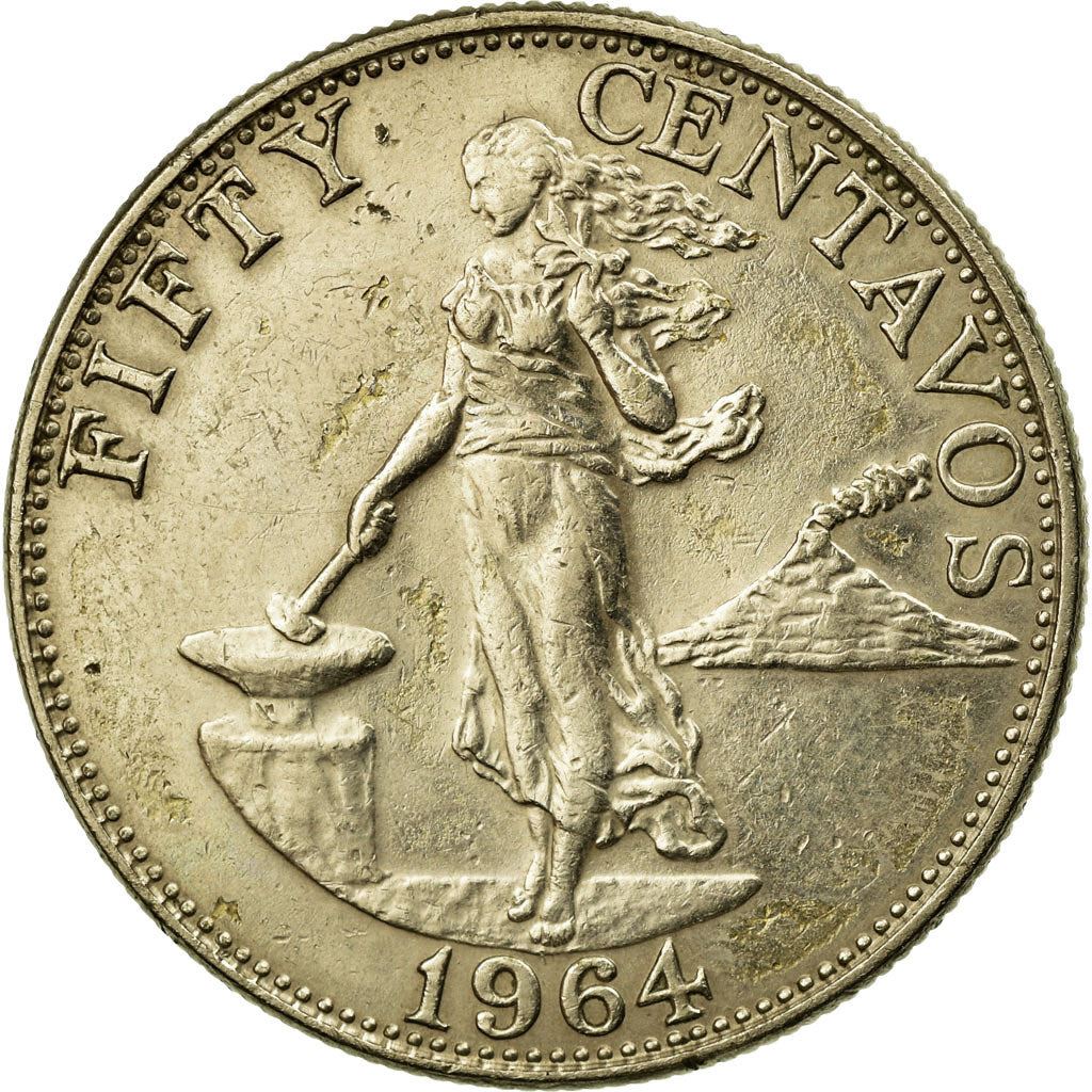Philippines 50 Centavos Coin | KM190 | 1958 - 1964