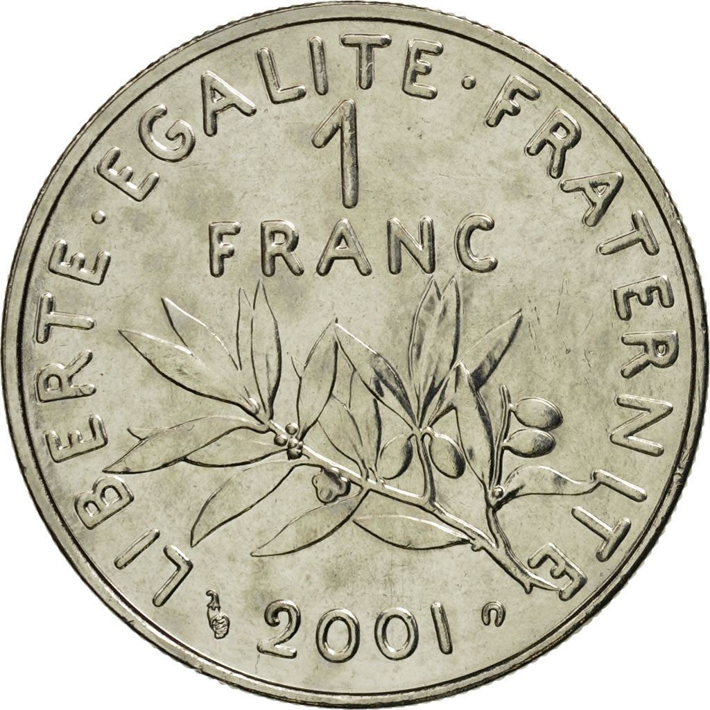 French 1 Franc Coin | Signature D'AP. O.ROTY | proof | KM925.2 | France | 1991 - 2001