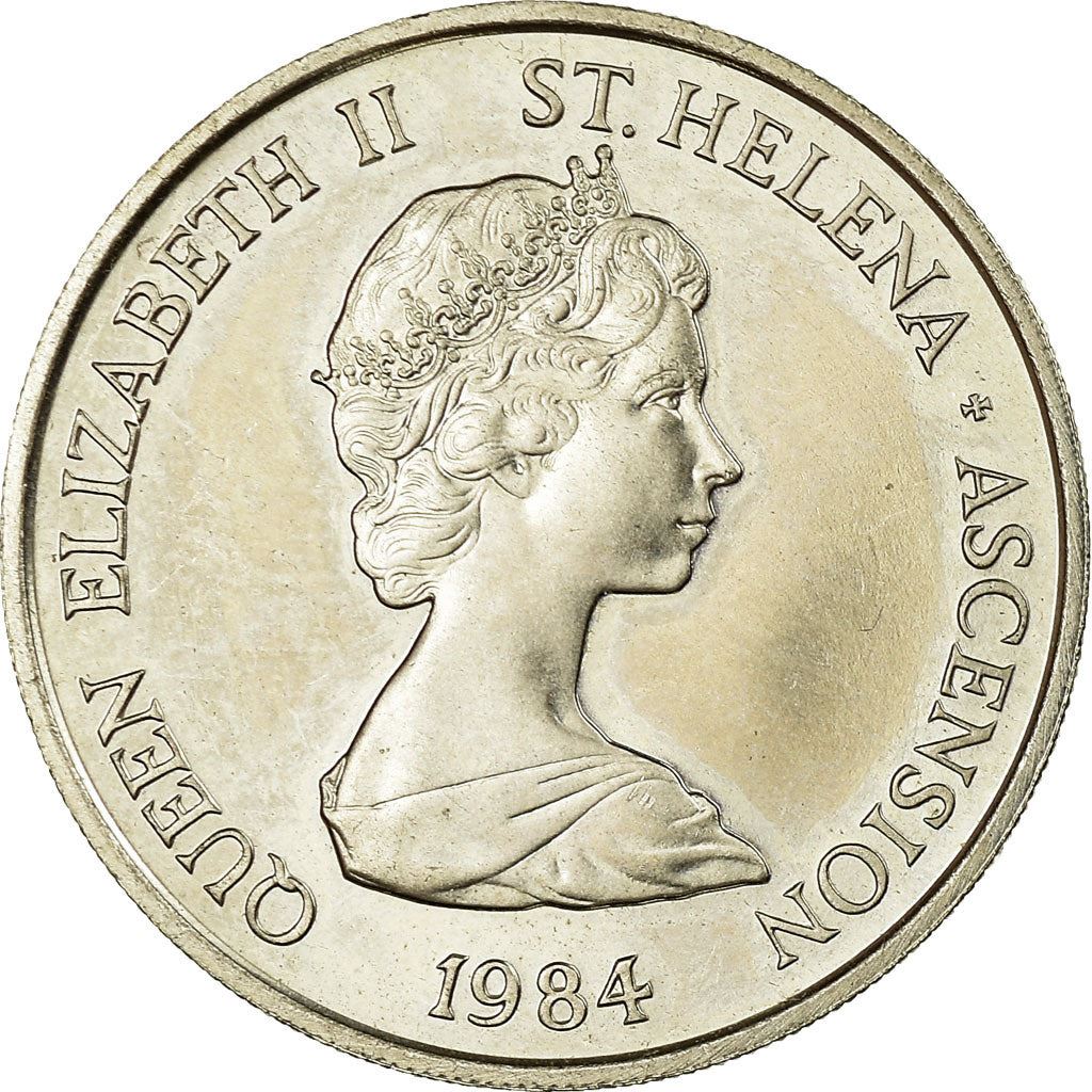Santa Elena y Ascensión | Moneda de 10 peniques | Isabel II | Lirio de Arum | Km:4 | 1984