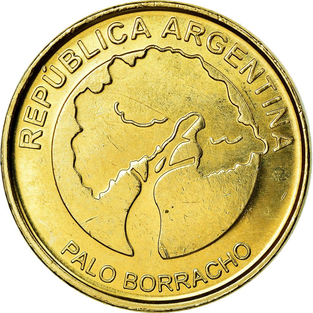 Argentina | 2 Pesos Coin | Silk Floss | Tree | Flower | Km:188 | 2018