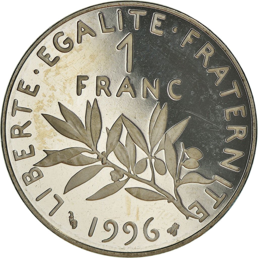 French 1 Franc Coin | Signature D'AP. O.ROTY | proof | KM925.2 | France | 1991 - 2001