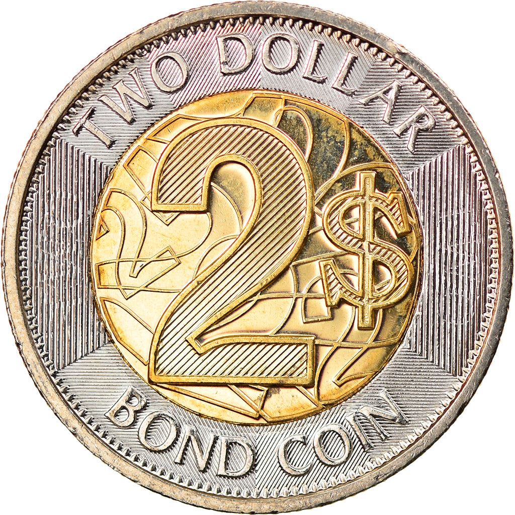 Zimbabwe | 2 Dollars Coin | Bond Coin | Km:22 | 2018