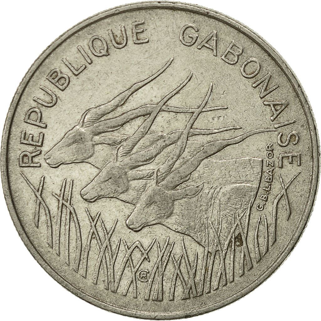 Gabon | 100 Francs Coin | Giant Eland | Km:12 | 1971 - 1972