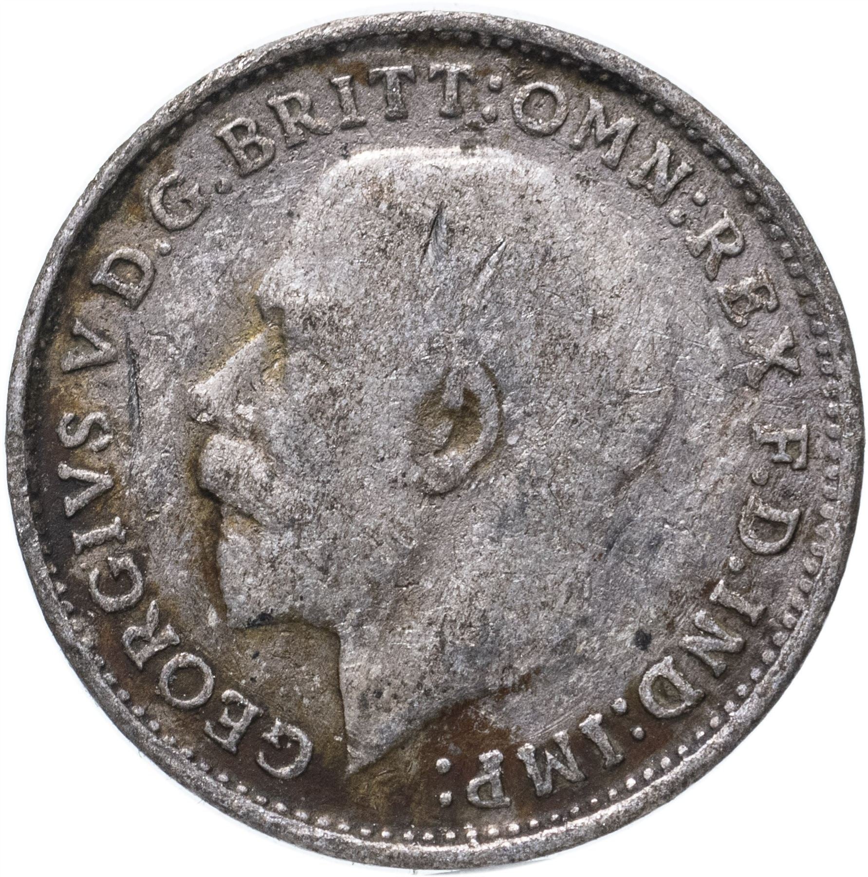 United Kingdom | 3 Pence Coin | George V | KM:813a | 1920 - 1927