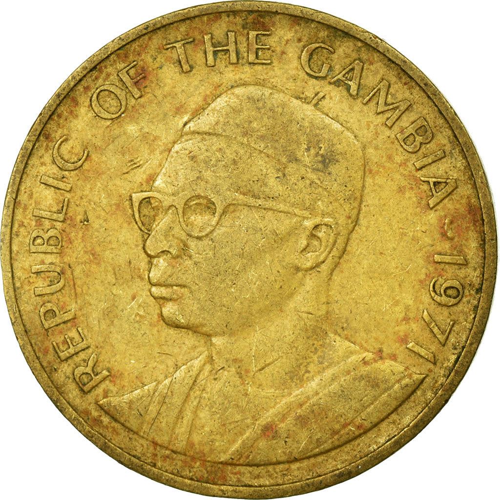 The Gambia | 10 Bututs Coin | Double-spurred francolin | Km:10 | 1971