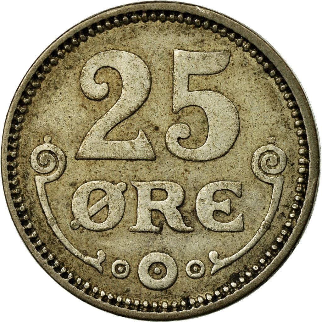 Denmark | 25 Ore Coin | Monogram | Km:815 | 1913 - 1919