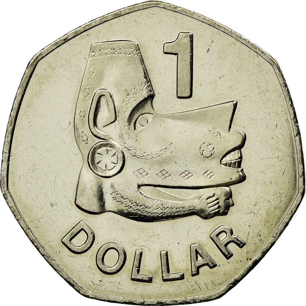 Salomonøerne | 1 Dollars Mønt | Elizabeth II | Havets Ånd | Km:72 | 1996 - 2005