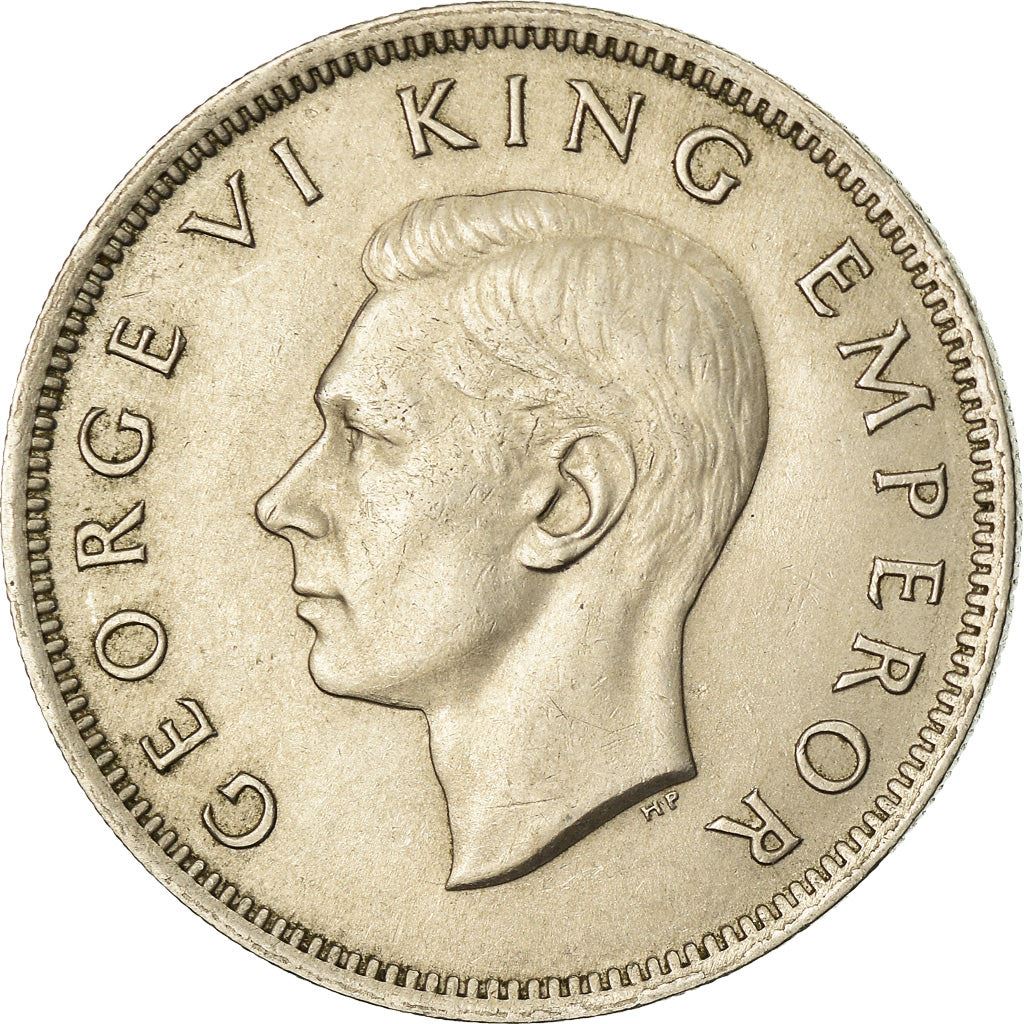 New Zealand | 1 Florin Coin | George VI | Kiwi Bird | KM:10.2a | 1947