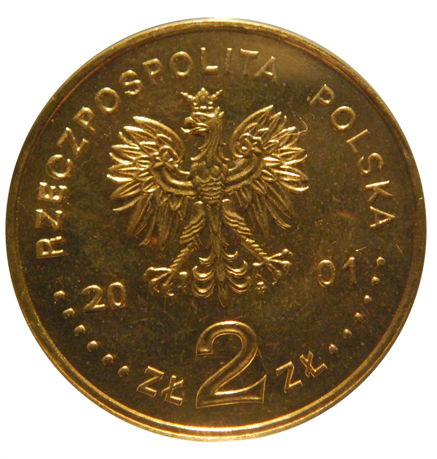 Poland | 2 Z?ote | Szlak Bursztynowy | Roman Coin | Eagle | KM410 | 2001