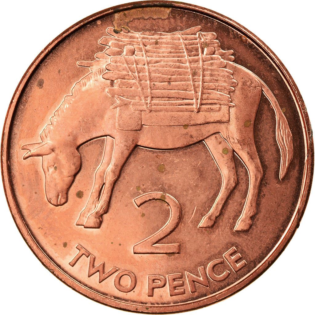 סנט הלנה ואסנשן | מטבע 2 פני | אליזבת השנייה | חמור | עצי הסקה | Km:12A | 1998 - 2022