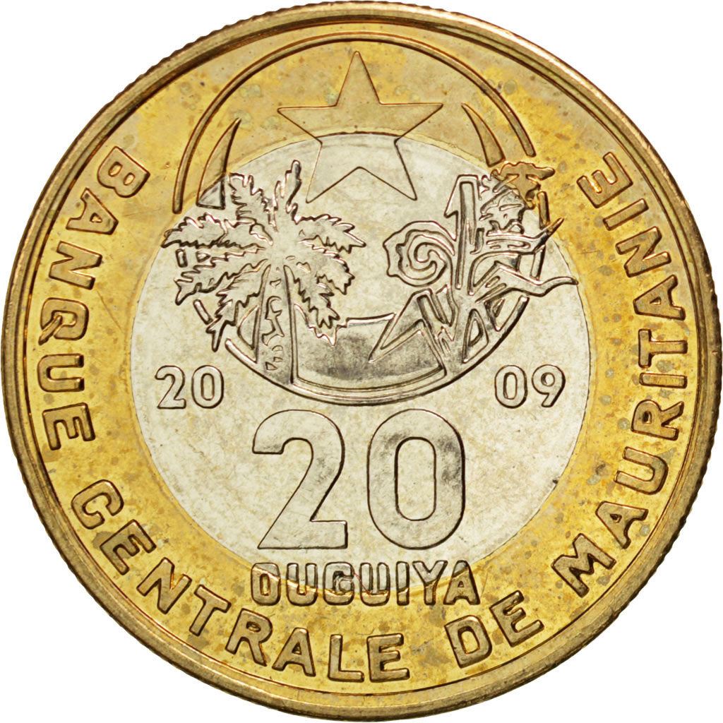 Mauritania | 20 Ouguiya Coin | Coat of Arms | Km:8 | 2009 - 2014