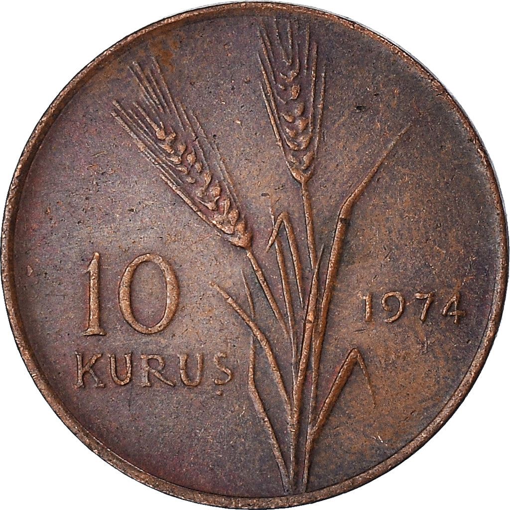 Turkey Coin Turkish 10 Kurus | FAO | President Mustafa Kemal Ataturk | KM898 | 1971 - 1974