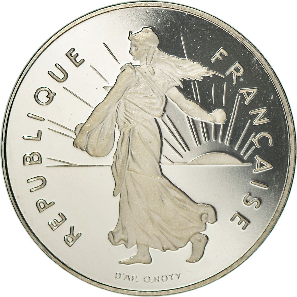 French 1 Franc Coin | Signature D'AP. O.ROTY | proof | KM925.2 | France | 1991 - 2001