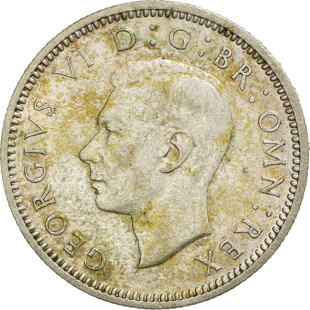 United Kingdom | 6 Pence Coin | George VI | KM:852 | 1937 - 1946