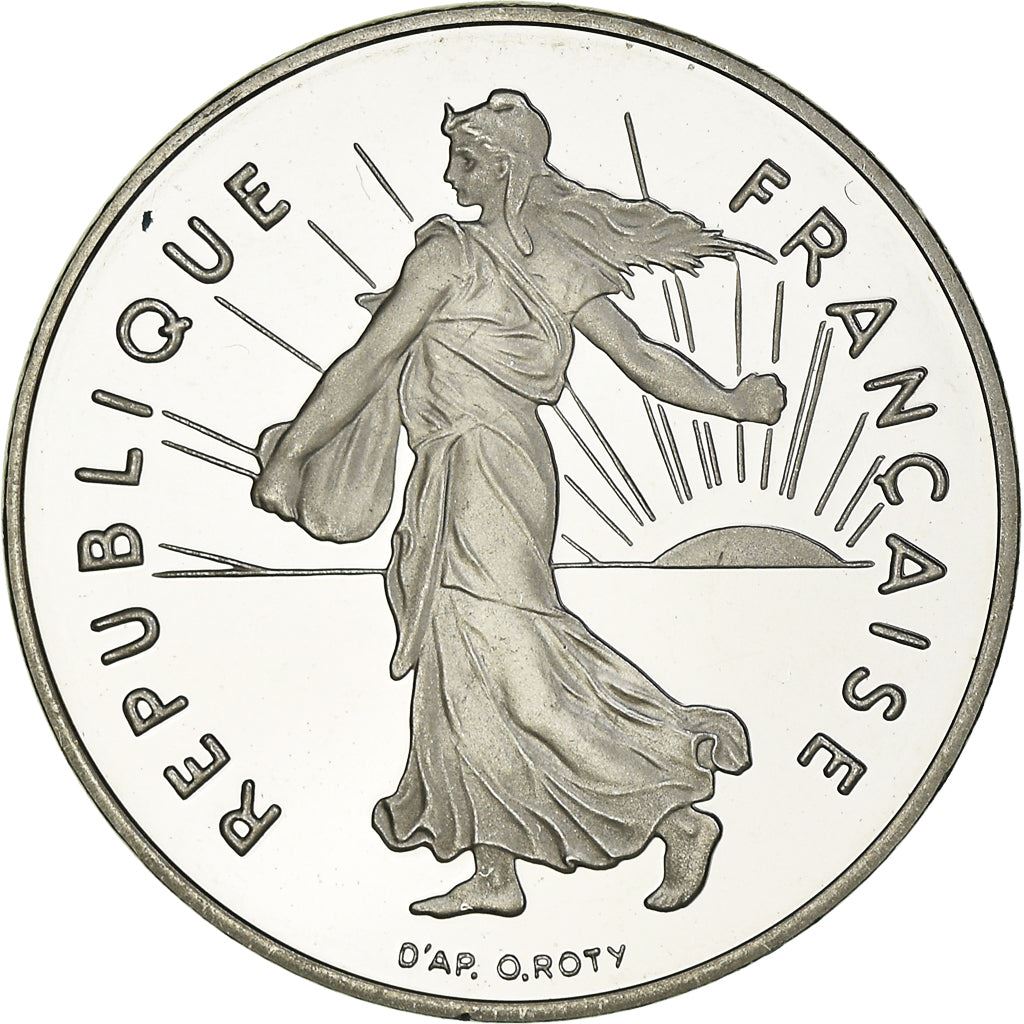 French 1 Franc Coin | Signature D'AP. O.ROTY | proof | KM925.2 | France | 1991 - 2001