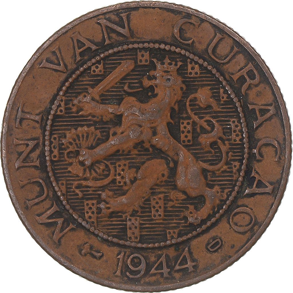 Curacao | 2.5 Cents Coin | Dutch Lion | Km:42 | 1944 - 1948
