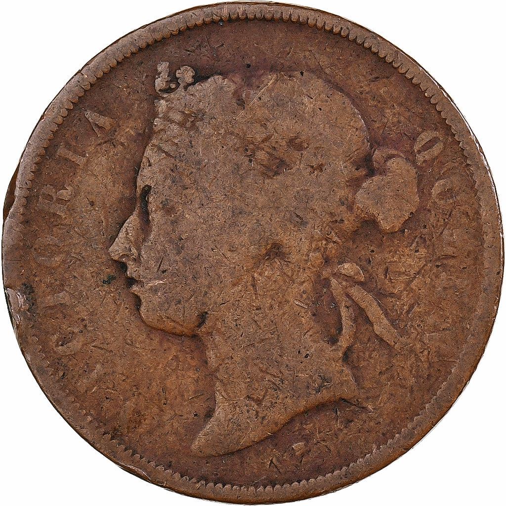 Straits Settlements | 1 Cent Coin | Queen Victoria | Copper | KM:9 | 1872-1883