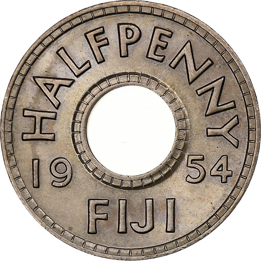 Fiji | 1/2 Penny Coin | Crown | Km:20 | 1954