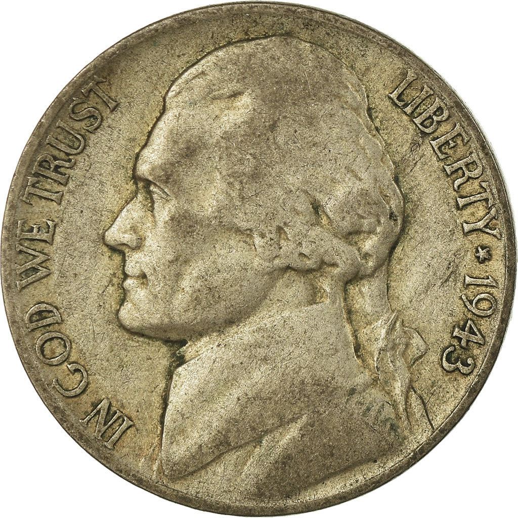 USA | 5 cent mynt | Thomas Jefferson | Monticello | KM192a | 1942 - 1945