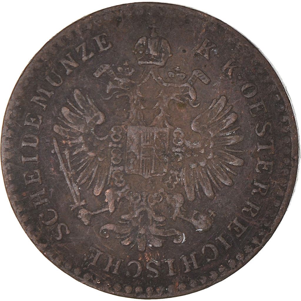 Austrian Empire | 5/10 Kreuzer Coin | Oak Wreath | Imperial Eagle | Km:2182 | 1858 - 1866