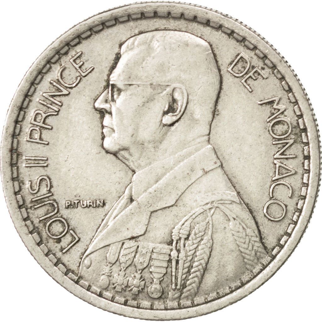 Monaco | 10 Francs Coin | Louis II | Km:123 | 1946