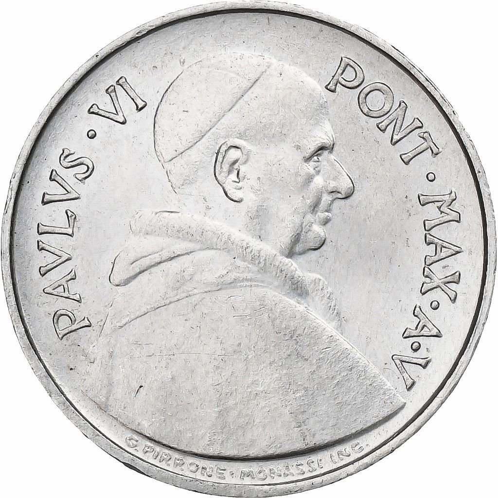 Vatican City | 5 Lire Coin | Paul VI | Km:94 | 1967