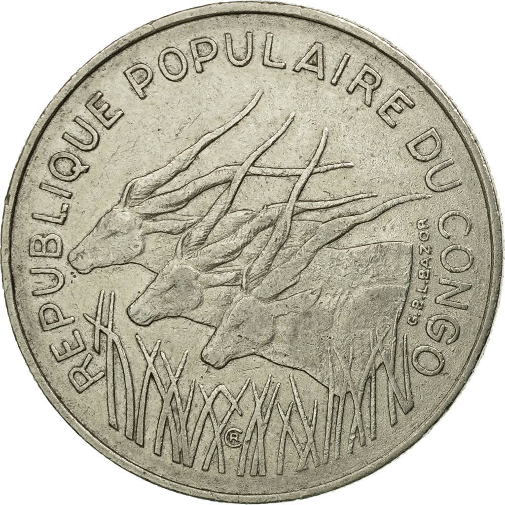 Republic of The Congo | 100 Francs Cfa Coin | Giant Elands | Km:1 | 1971 - 1972