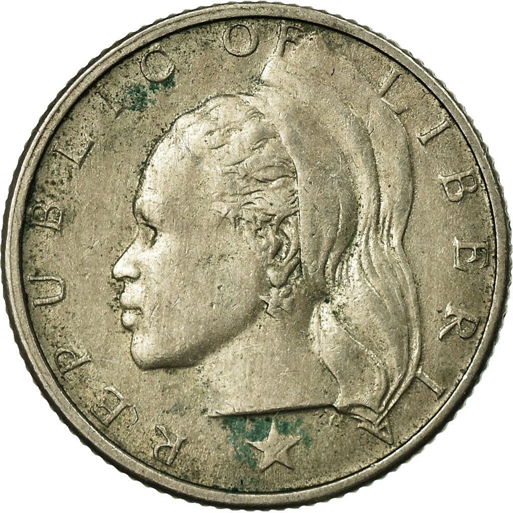 Liberia | 10 Cents Coin | Olive branches | Km:15A.1 | 1966 - 1987
