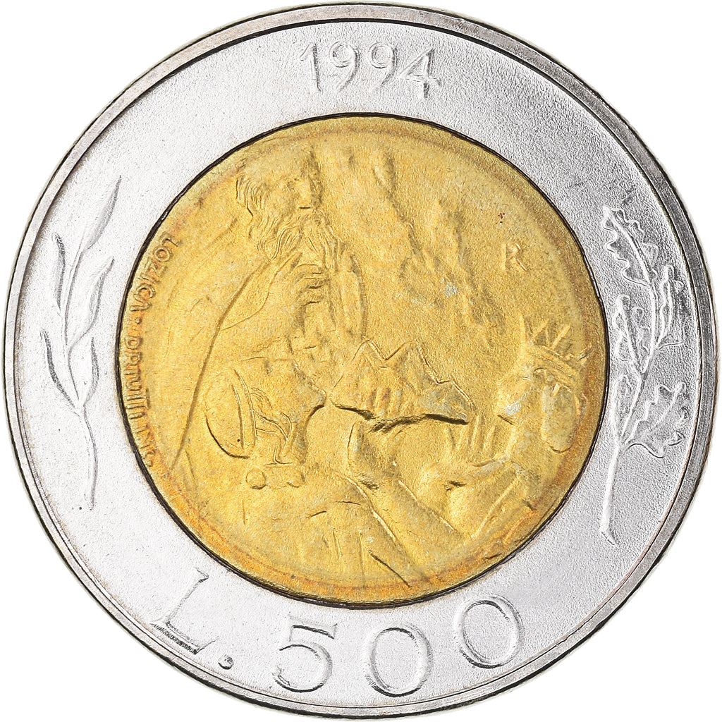 San Marino | 500 Lire Coin | Donna Felicissima | Km:314 | 1994
