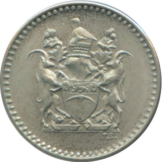 Rhodesia | 2.5 Cents Coin | Antelopes | KM:11 | 1970