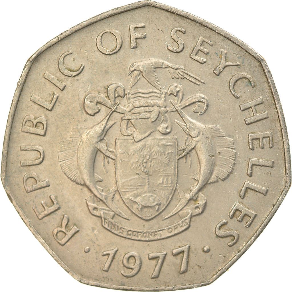 Seychelles | 5 Rupees Coin | Palm tree | Km:36 | 1977