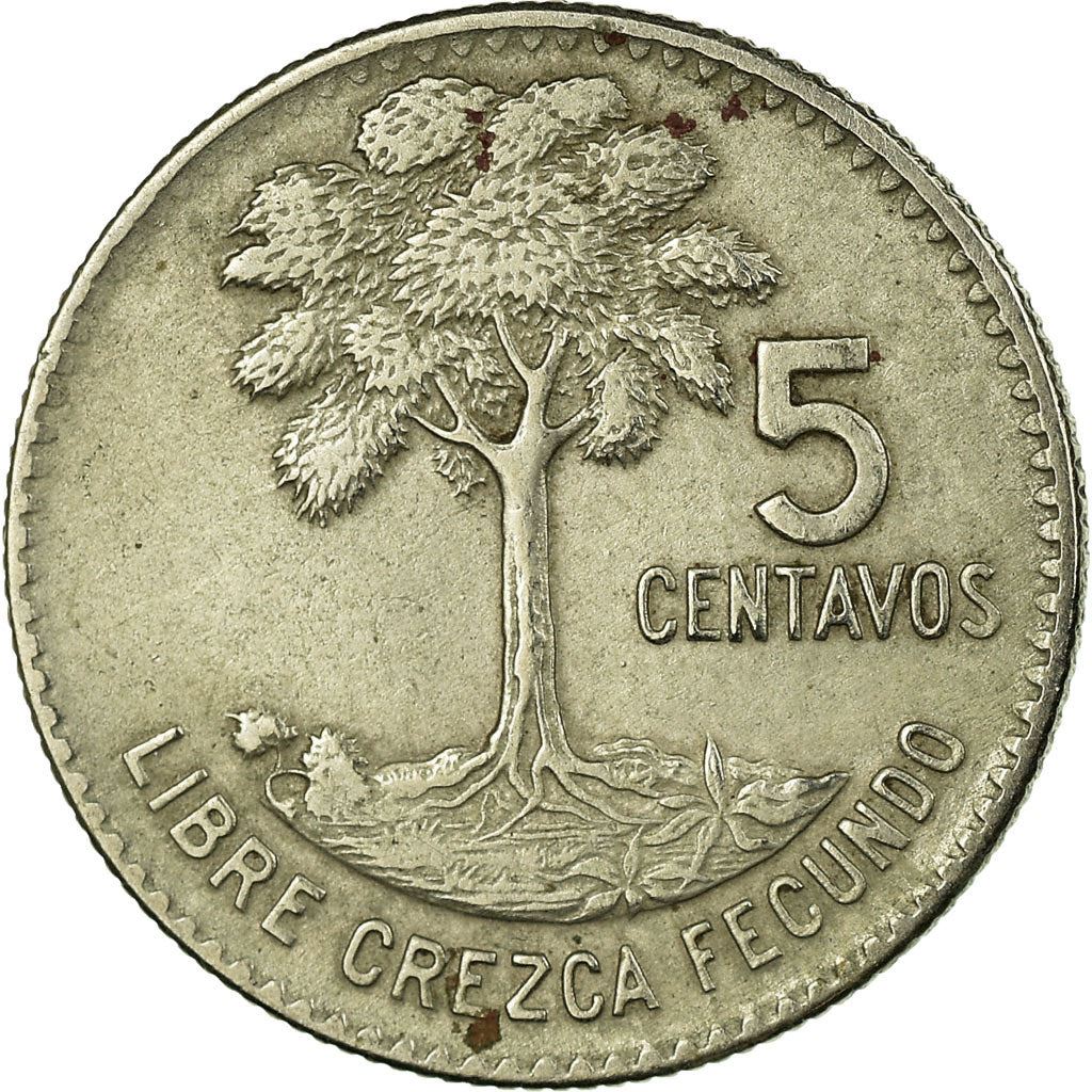 Guatemala | 5 Centavos Coin | Kapok Tree | Km:266 | 1965 - 1970