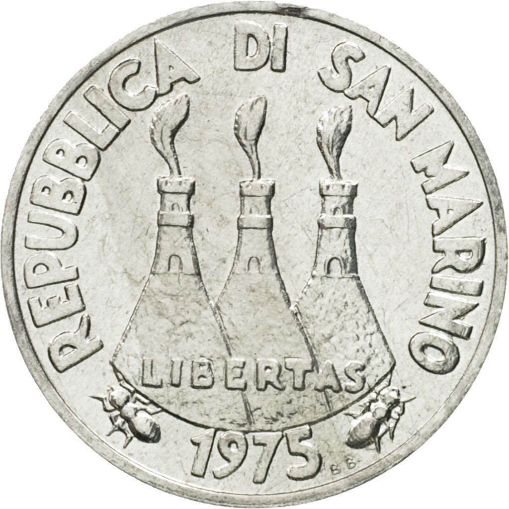 San Marino | 1 Lira Coin | Spiders | Km:40 | 1975