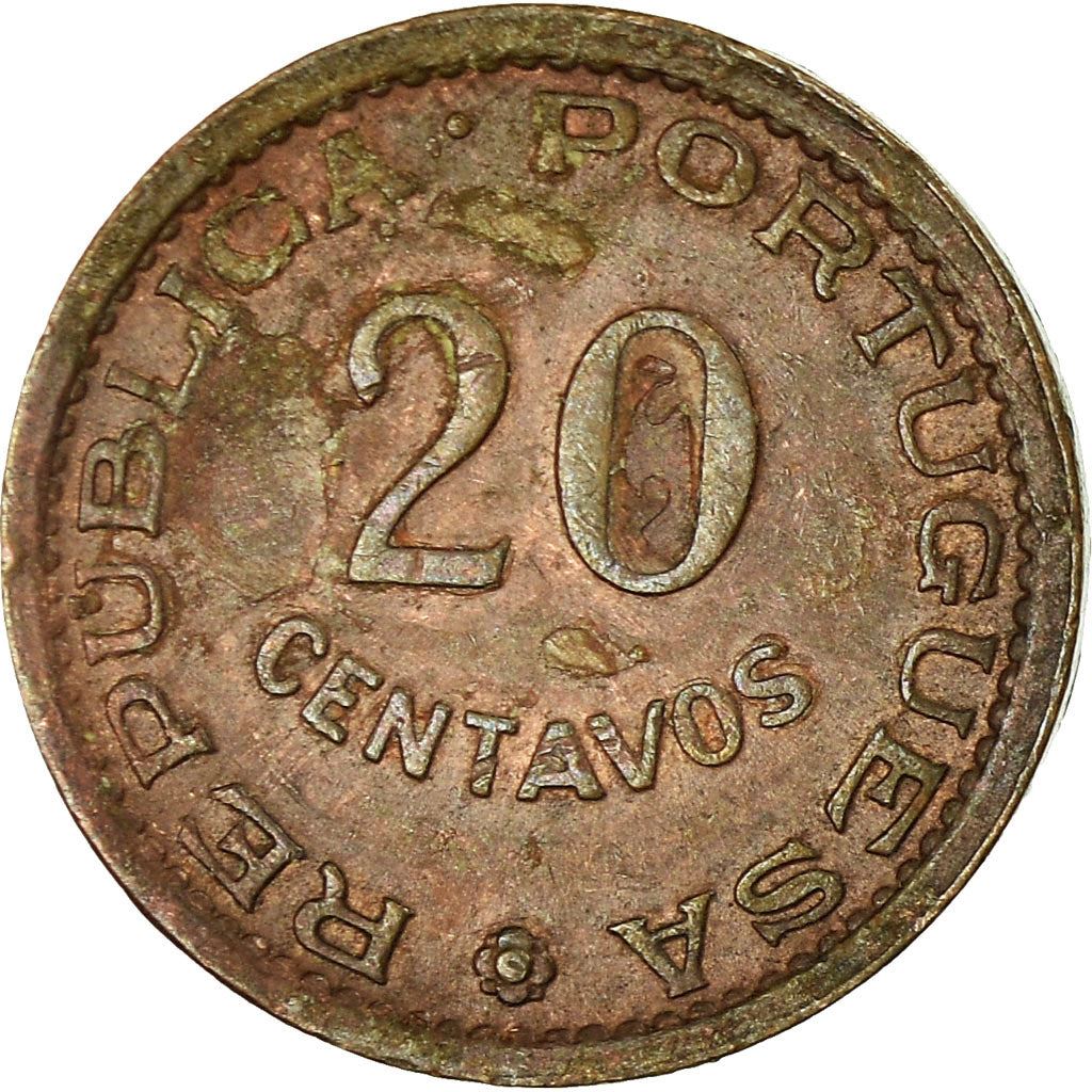 Mozambique | 20 Centavos Coin | Bundle of Arrows | Km:88 | 1973 - 1974
