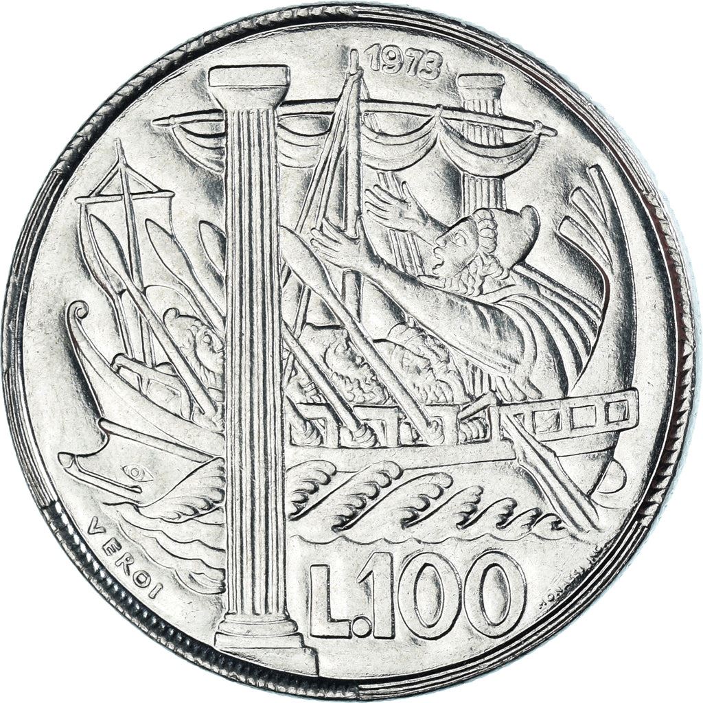 San Marino | 100 Lire Coin | Ulysses | Km:28 | 1973