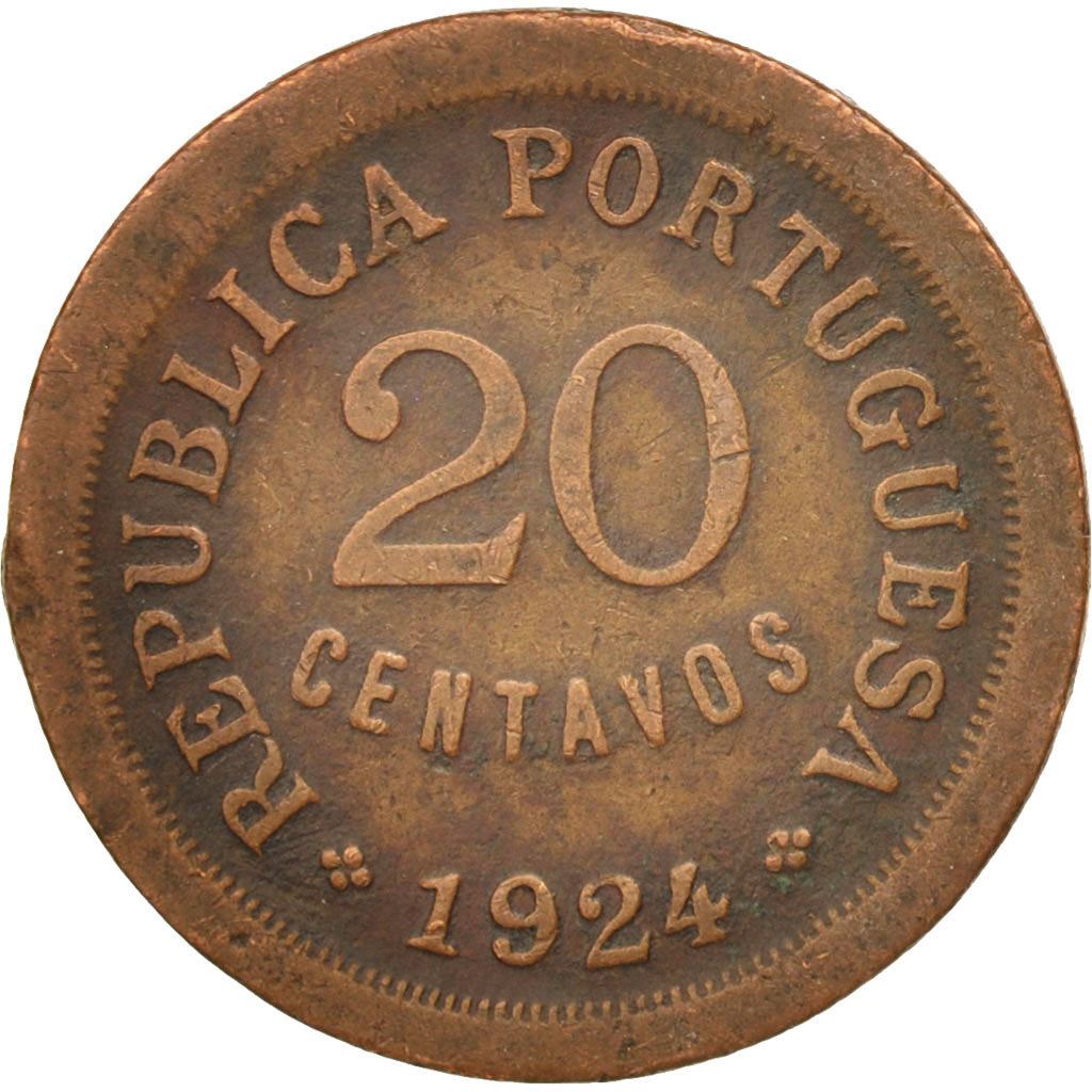 Portugal | 20 centavos munt | brons | Km:574 | 1924 - 1925