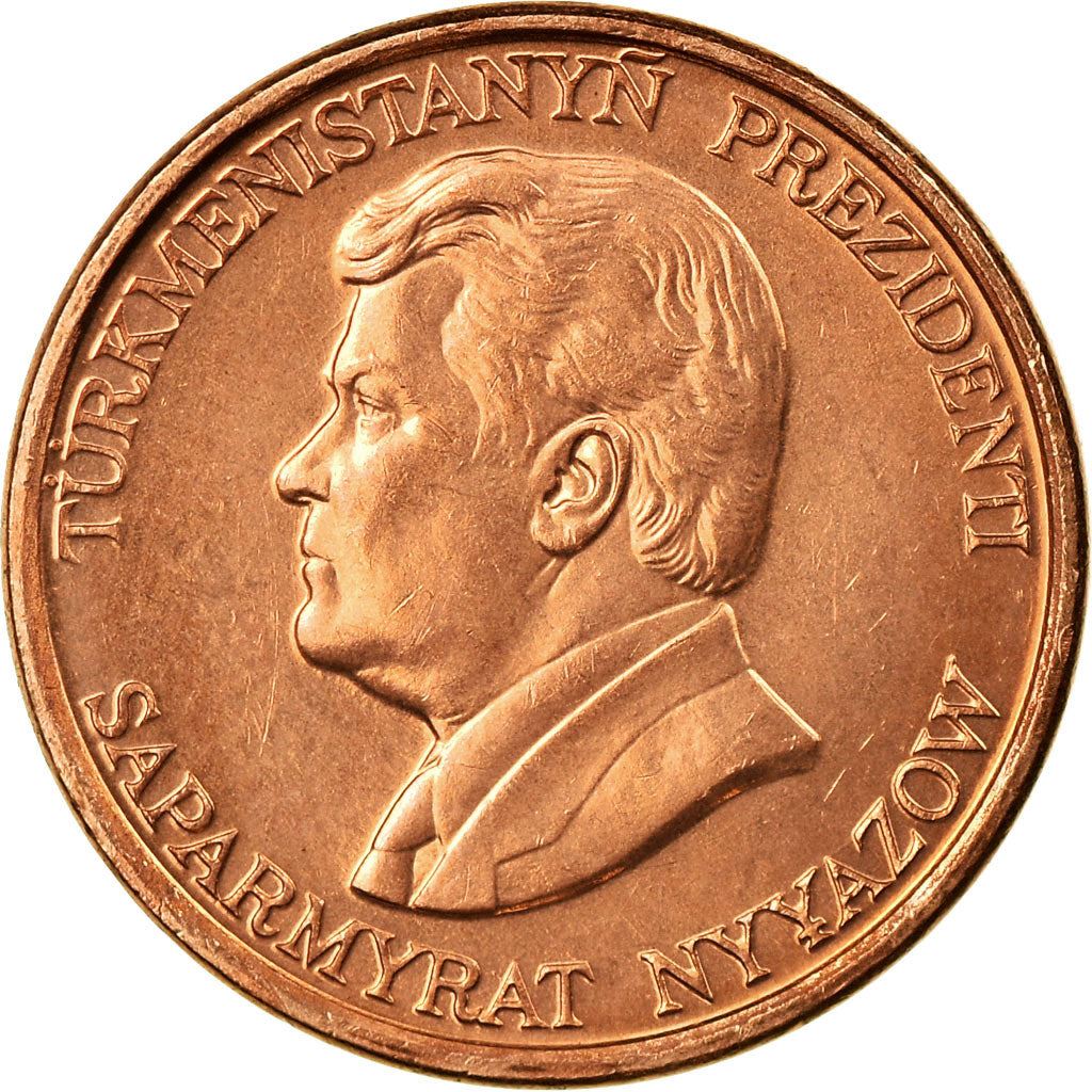Turkmenistan 1 Teňňe Coin | Saparmurat Niyazov | KM1 | 1993