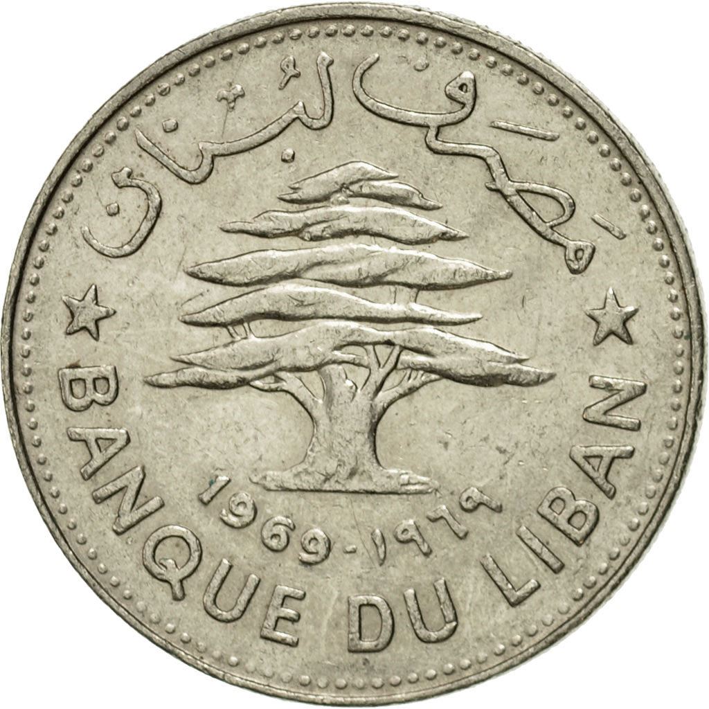 Libanon | 50 Qirsha / Piastres Munt | Cederboom | KM28.1 | 1968 - 1978